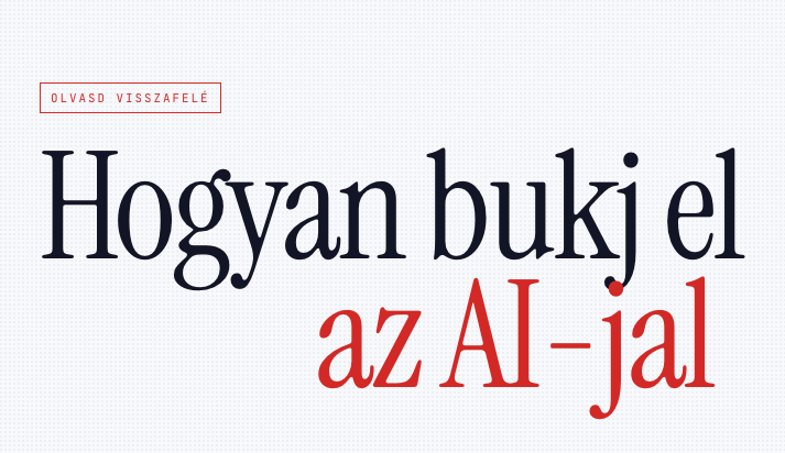 Hogyan bukj el az AI-jal